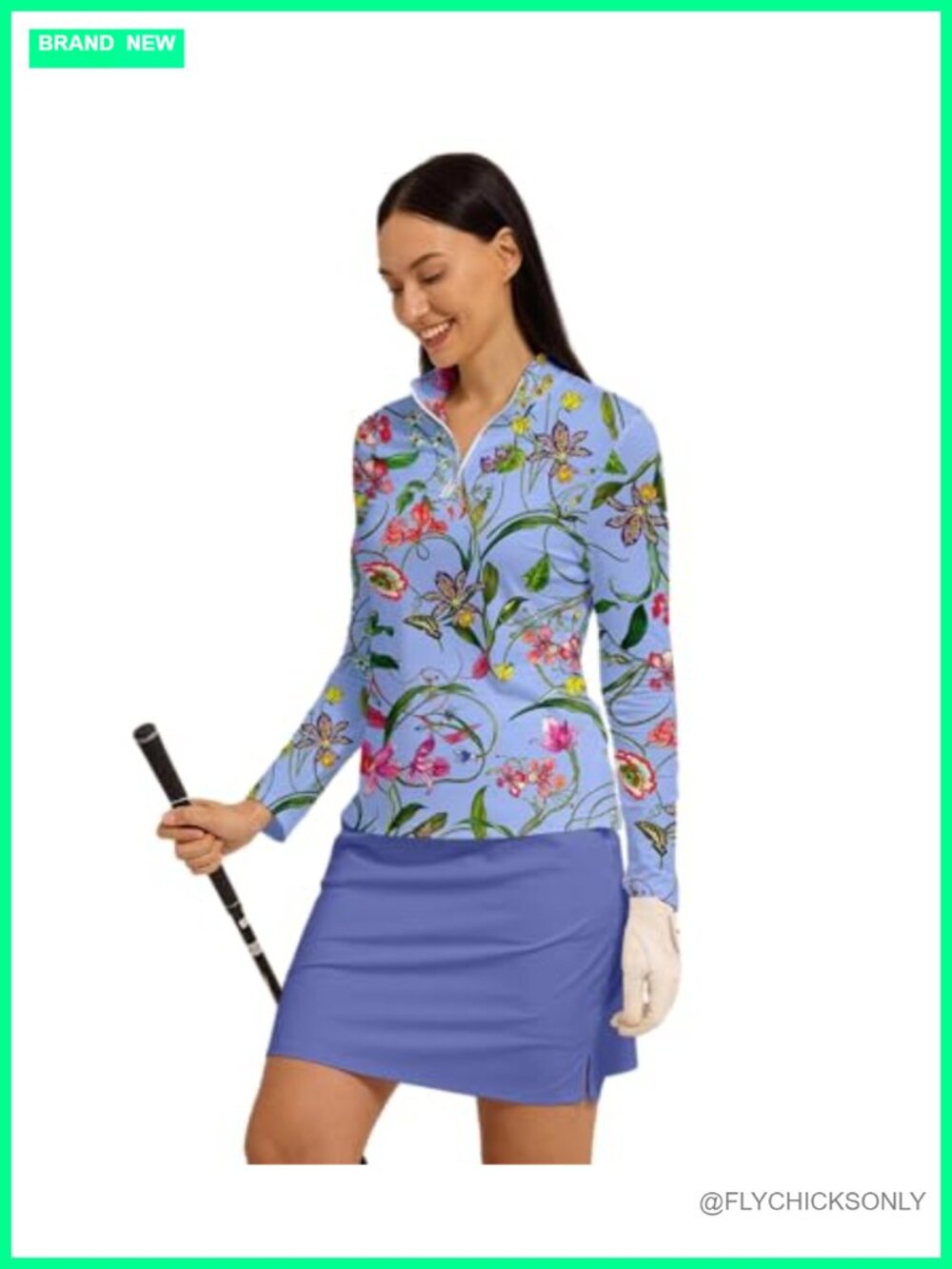 Women's Golf Polo Long Sleeve Quarter Zip Pullover UPF 50+ Athletic Top